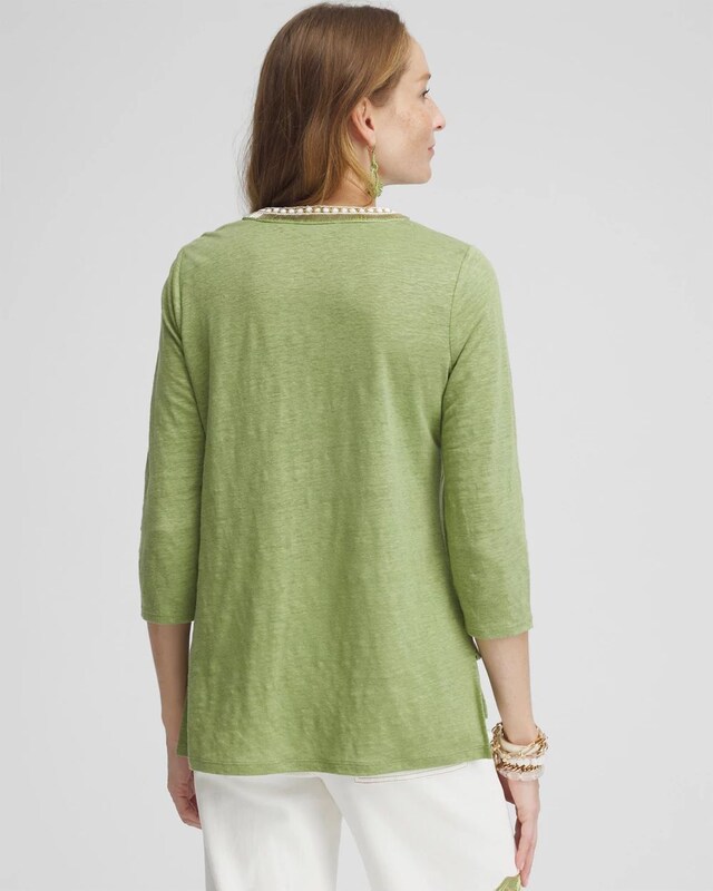 Linen Embellished Tunic - image 3